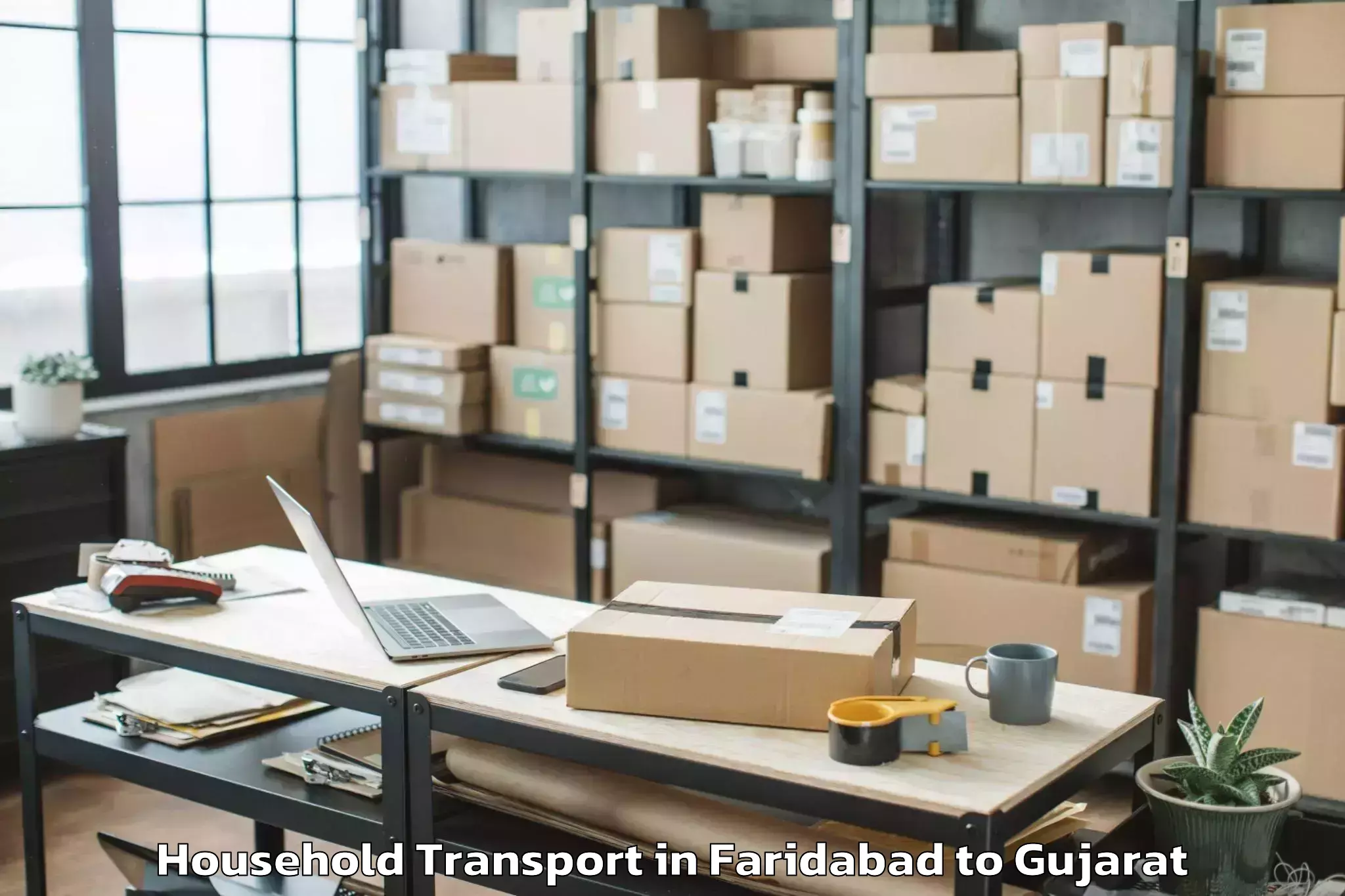 Easy Faridabad to Morvi Household Transport Booking